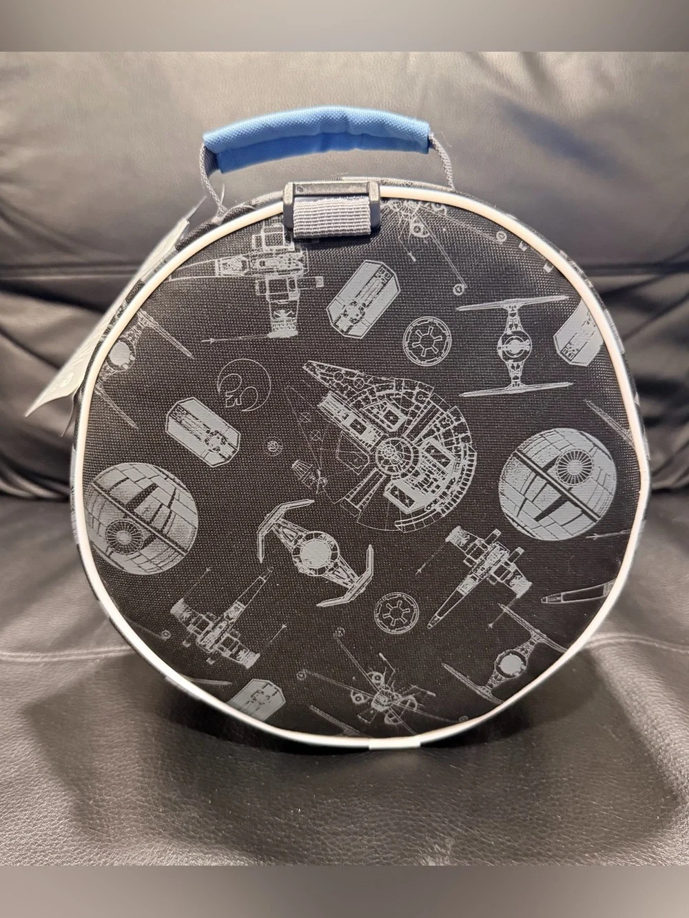 Authentic Disney Store Star Wars X-Wing TIE Fighter Circular Lunch Bag / Cooler